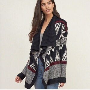 Abercrombie & Fitch Multicolored Collared Cardigan